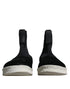 Alexander McQueen Black White Neoprene Takeshi Mid Calf Boots Shoes